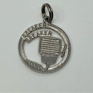 Vtg 925 Sterling Silver Breaker Breaker Radio Trucker Charm / Pendant